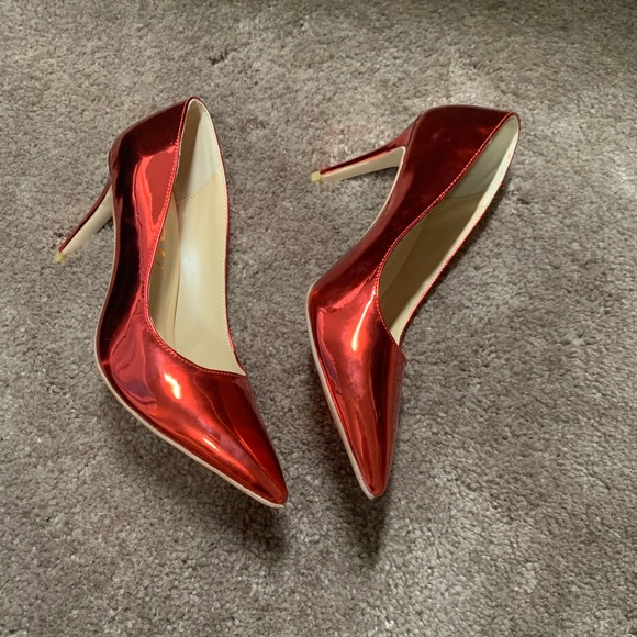 YDN Women's Chic Pointed Toe Mid Heel Pumps - Picture 7 of 8